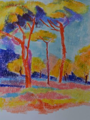 Laurent-Pascal-artiste-peintre-2017-Charente maritime Les pins2